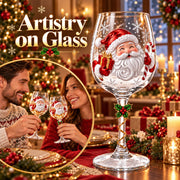 EuftEale Christmas Wine Glasses, 15 Ounces, Set of 6