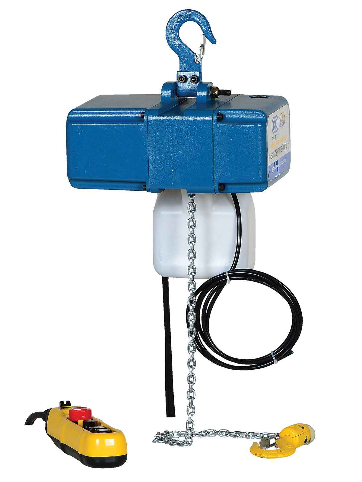 Steel Variable Speed Electric Hoist 500 Lb. Capacity Blue by Vestil – 17"L x 15"W x 11"H, Steel, Blue, Model VS-ECH-5-1PH