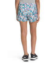 Never Stop Run Girls Shorts by The North Face – X-Large, Polyester, Scuba Blue Wild Daisy Print, Model NF0A81ZFIQP