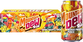 Mountain Dew Soda, Trolli Mango Pineapple Punch, 12 fl oz Cans, (12 Pk)