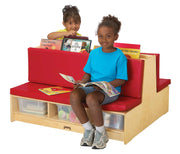 Read-A-Round Couch by Jonti-Craft – Standard, Wood, Red, Model 37560JC