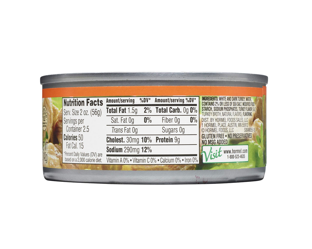 Hormel White & Dark Turkey / 60 Ounce (Pack of 12) / 12 Spiced Meat