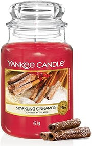 Yankee Candle Large Jar Scented Candle, Sparkling Cinnamon, Up to 150 Hours Burn Time