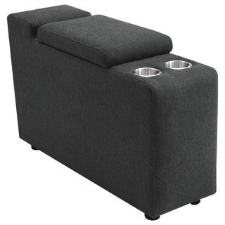 Coaster Collins Upholstered Modular Storage Console Dark Grey by Coaster Fine Furniture – 13.00"w x 38.75"d x 24.50"h, Dark Grey, Model 609530CON