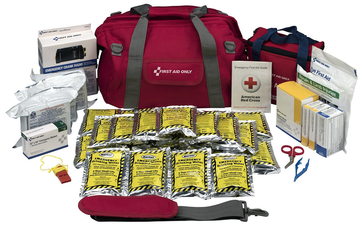 90489 24 Person Emergency Preparedness Large Fabric Bag by First Aid Only – Commercial Grade