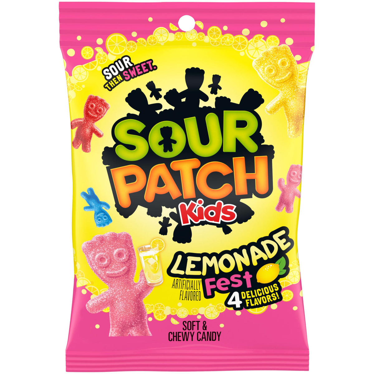 Lemonade Fest Soft & Chewy Gummy Candy by Sour Patch Kids – 8.02 oz (Pack of 8), Blue,Lime,Pink,Red, Pack of 8