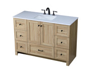 Elegant Kitchen And Bath 48 Inch Single Bathroom Vanity In Mango Wood by Elegant Lighting – 19.00" W x 34.00" H x 48.00" D, Mango Wood, Model VF2848MW