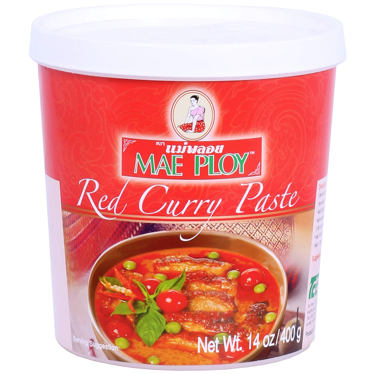 Mae Ploy Red / Red Curry Paste / 14 Ounce (Pack of 1) Curry Sauce