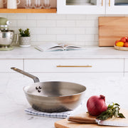 MINERAL B Carbon Steel Country Fry Pan - 11” Diameter by de Buyer – 11", 2.75 liters, Carbon Steel, Gray, Model 561428
