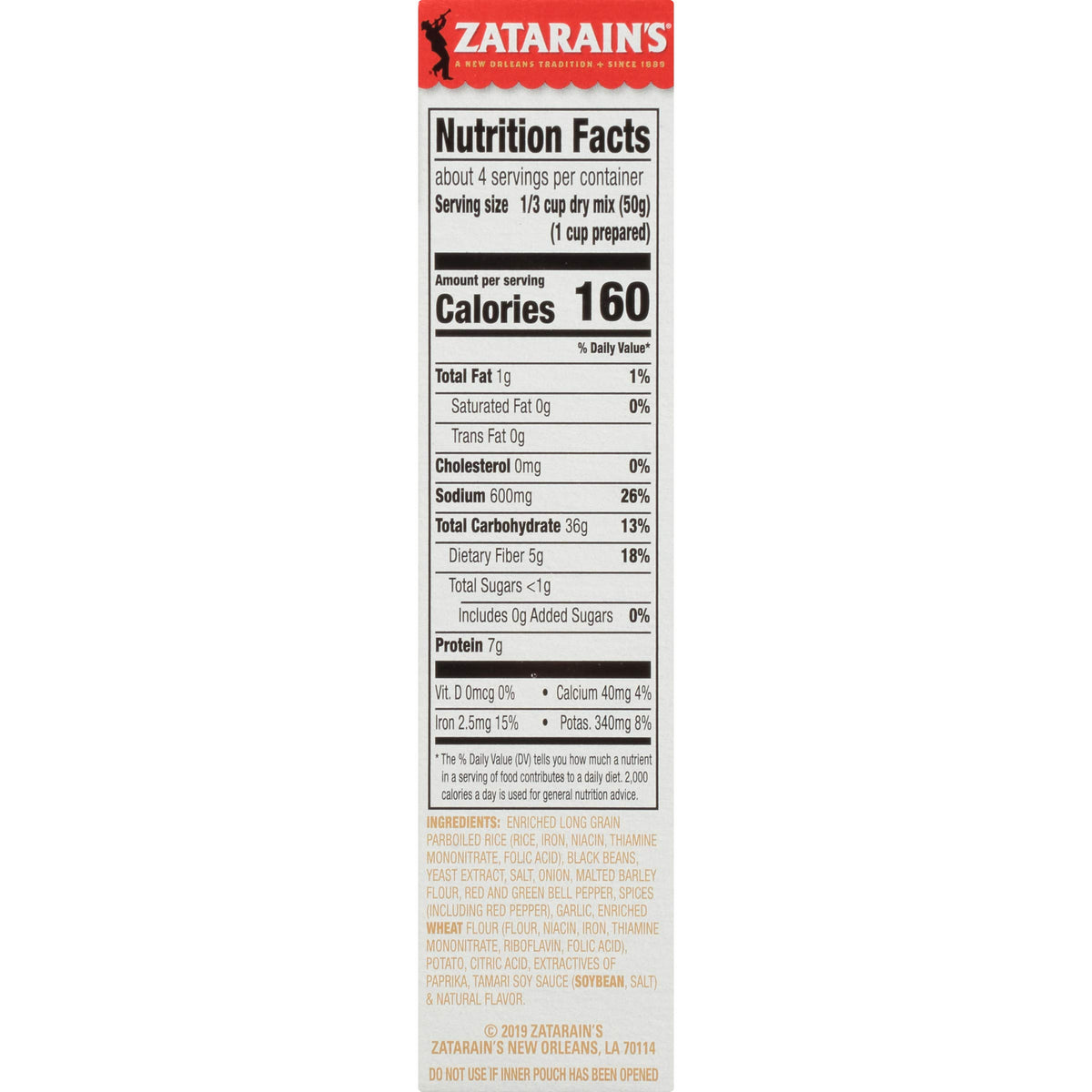 Zatarain's 7 Ounce (Pack of 4) / 4 Seasoned Rice