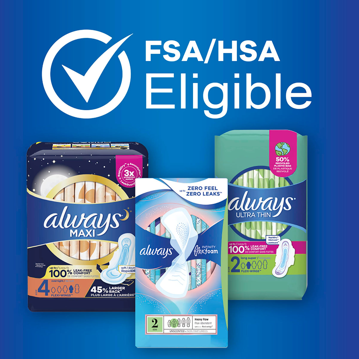 Always Size 2 / 114.0 / 114 count Sanitary Napkins