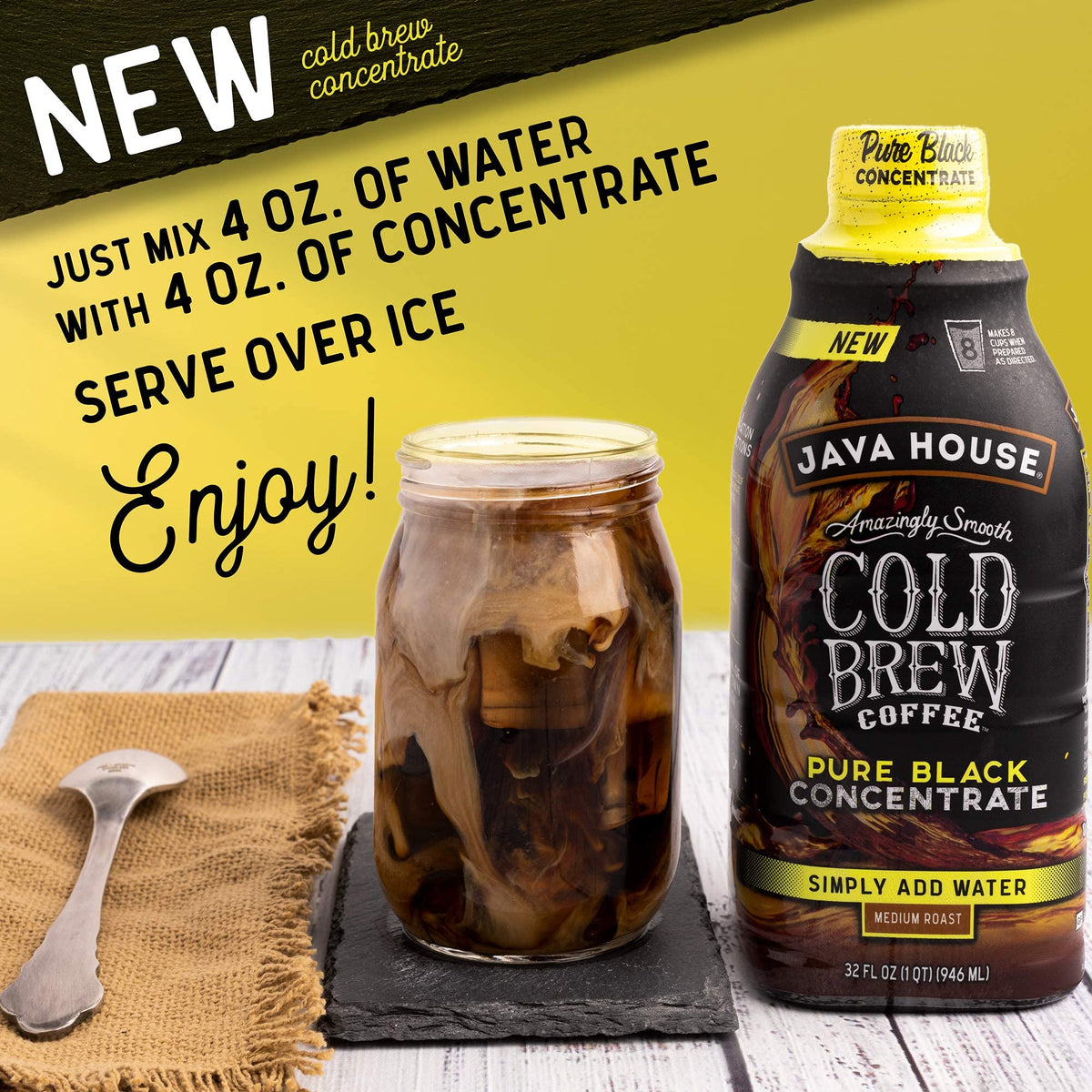 Java House 1:1 / 32 Fl Oz (Pack of 1) / 1 Iced Coffee & Cold-Brew