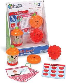 Learning Resources Smoothie Tea Break!™ Sensory Fidget Activity Set, Sensory Toys for Toddlers, Social Emotional Learning, SEL Skills, Fine Motor Skills, Ages 3+,19 Pieces