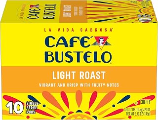 Cafe Bustelo Café Bustelo Light Roast, Single Serve Coffee Pods, 10 Count (Pack of 1)