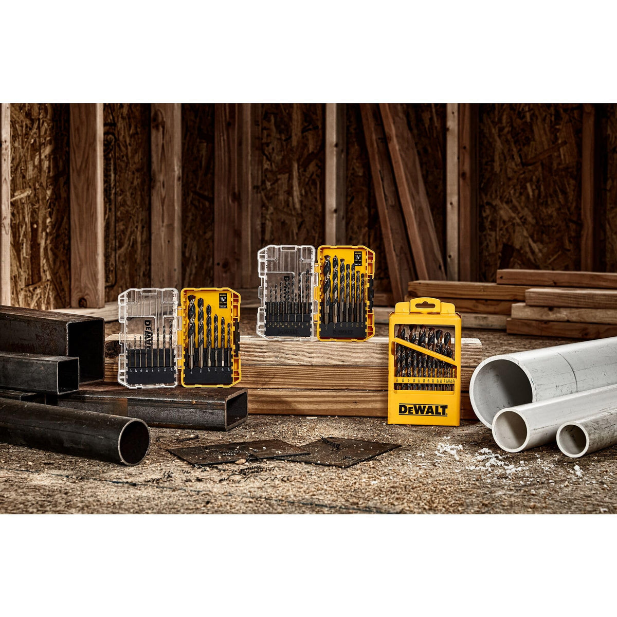 DEWALT Multi / 14 piece set (Pack of 5) / Classic Wood Drill Bit Sets