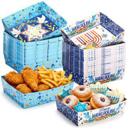 Harloon Hanukkah Serving Trays, Disposable Paper, 36 Count