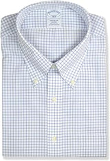 Brooks Brothers Mens Regular Fit All Cotton Mixed Plaid Pocket Dress Shirt,