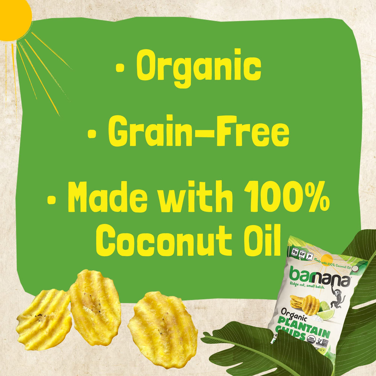 Barnana Acapulco Lime / 5 Ounce (Pack of 6) / Natural Dried Banana Chips