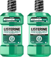 Listerine Freshburst Antiseptic Mouthwash, Spearmint, 33.8 fl. oz/1L x 2
