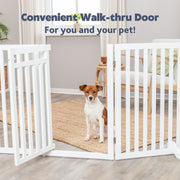 4-Panel Pet Gate by TRIXIE – Max Width 81", MDF, White, Model 39363