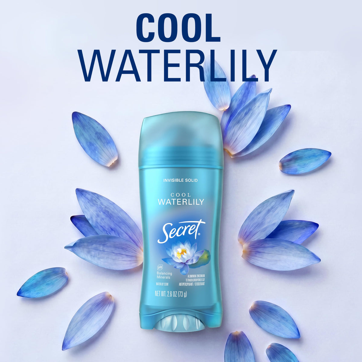 Secret Cool Waterlily / 2.6 Ounce (Pack of 12) / 12 Antiperspirant Deodorant