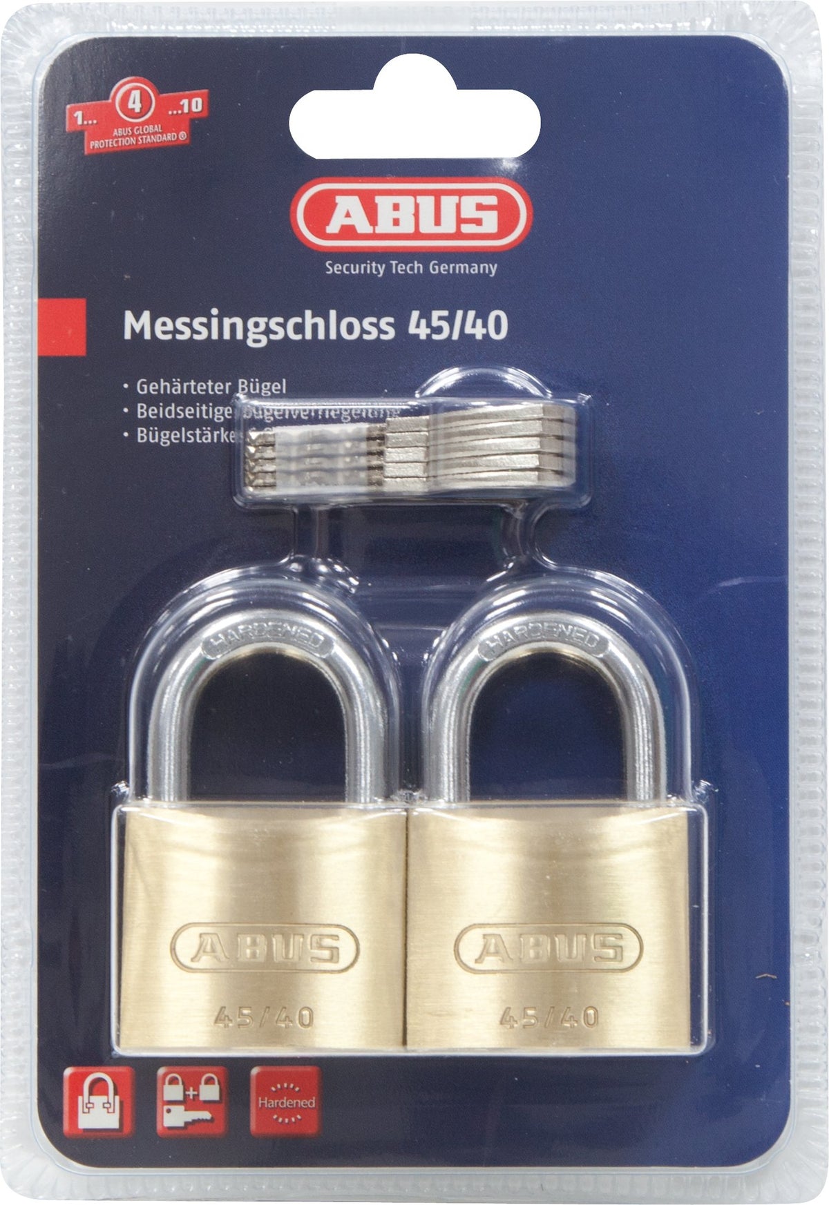 ABUS 40 mm / Set of 4 / 4er Set Keyed Padlocks