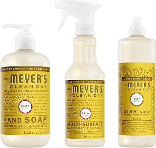 Mrs. MEYER'S Kitchen Set, Dish Soap, Hand Soap, and Multi-Surface Cleaner, 3 CT (Daisy)