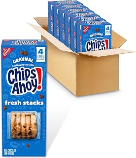 Chips Ahoy! Fresh Stacks Chocolate Chip Cookies, 24 Multi Snack Packs | Original, Bulk Travel Snacks, Individually Wrapped, Real Chocolate Chip Cookies, Certified Kosher