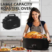 Sunvivipro Roaster Oven, 28 Quart, Black