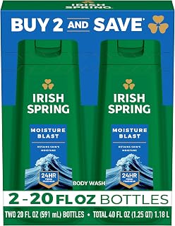 Irish Spring Moisture Blast Body Wash for Men, 20 Fl Oz (Pack of 2)