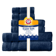 Arm & Hammer Dark Blue / Towel Set (Washcloths, Hand Towels, Bath Towels) / 1 Towel Sets