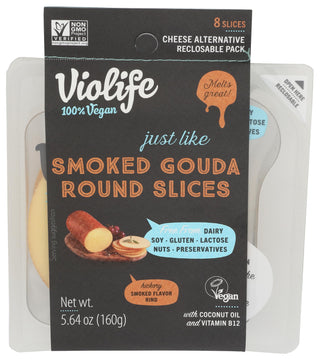 Plant Based Smoked Gouda Slices by Violife – 5.64 Ounce (Pack of 1), White, Model 0810934031151