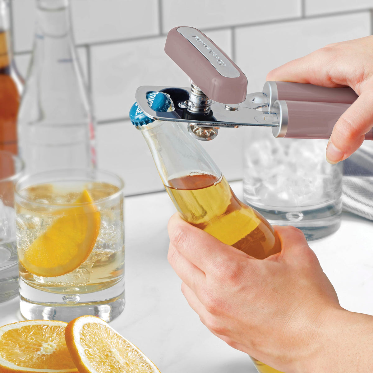 Classic Multifunction Can Opener by KitchenAid – 8.34-Inch, Stainless Steel, Dried Rose, Model KE199OHDRA