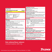 Extra Strength Easy to Swallow Acetaminophen Caplets by Tylenol – 100 Count, Red, Pack of 100, Model Tylenol Extra Easy to Swallow