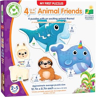 The Learning Journey My First Puzzle Sets 4-in-A-Box Puzzles - Animal Friends (New)