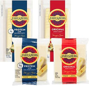 Jarlsberg Cheese Variety Pack – Original & Protein Lite Chunks (6 oz) and Slices (7 oz) | Semi-Soft, Sweet & Nutty | Naturally Lactose & Gluten Free Options