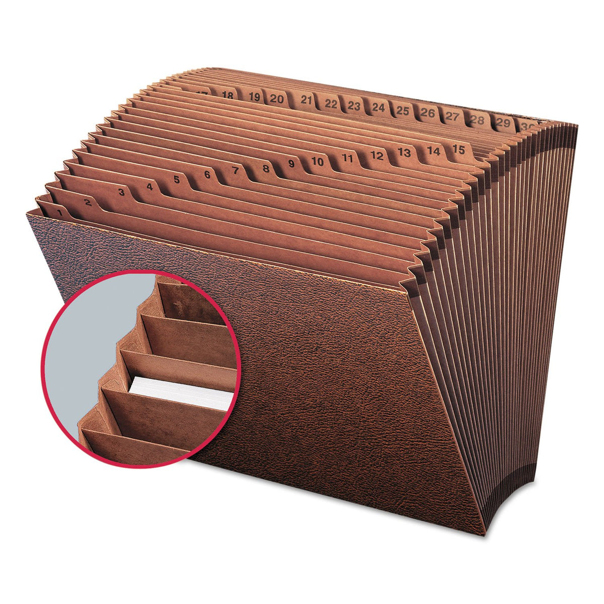 SMEAD Letter / Daily 1-31 Index, Letter Size / Leather-like File Jackets & File Pockets