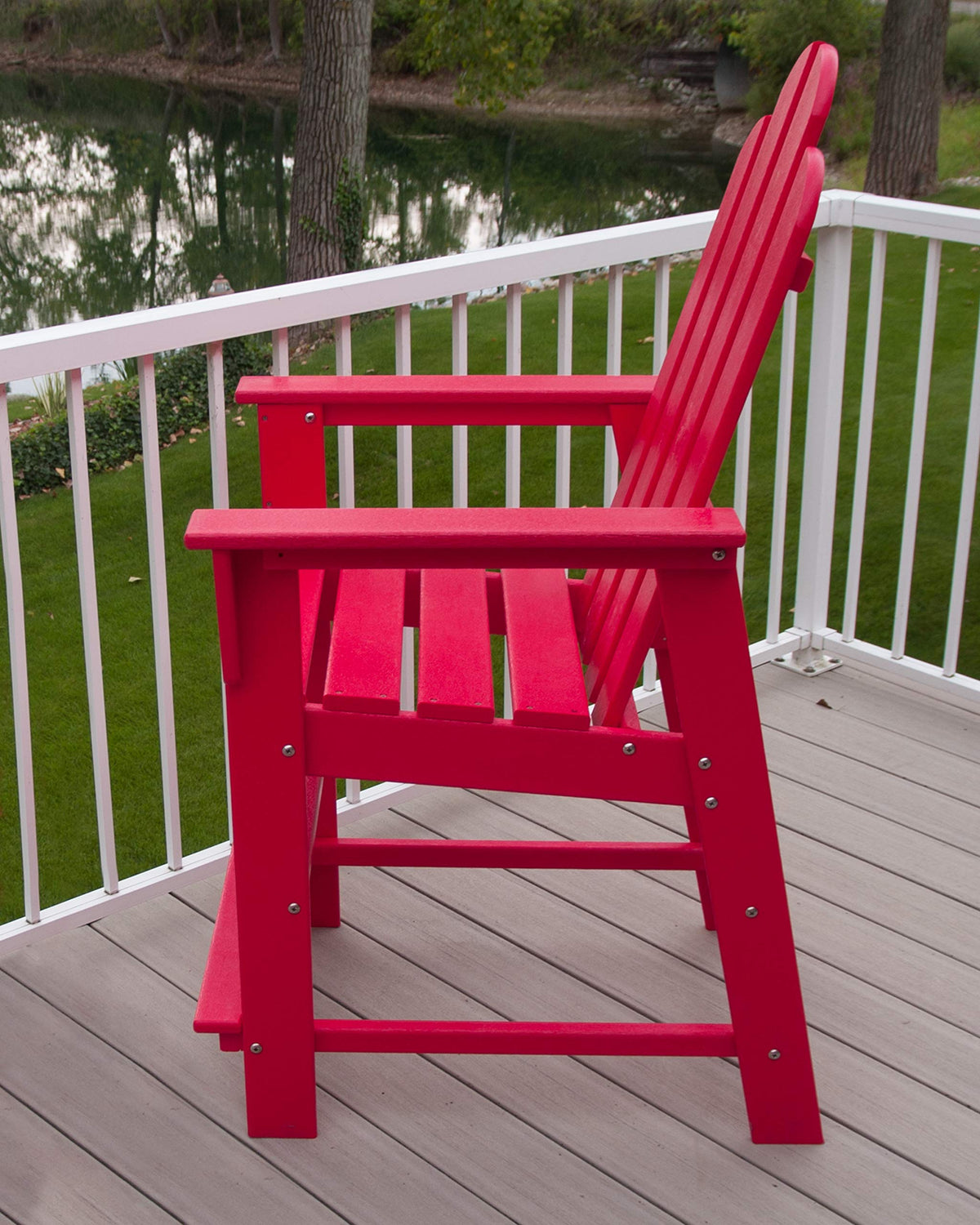 Long Island Counter Chair by Polywood – Plastic, Tangerine, Model ECD24TA