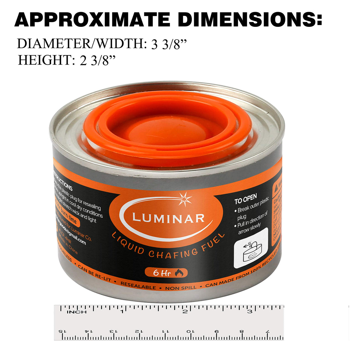Luminar 6 HOUR / Pack of 12 / 1 Food Warmers