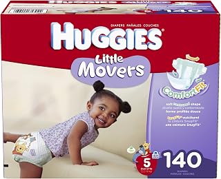 HUGGIES little movers diapers size 5 economy plus, 140 count
