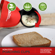 Modern Innovations 4 Egg Cups Tray / Stainless Steel / 4.0 cups Egg Poachers