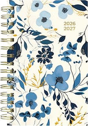 Blueline Essential Academic Daily/Monthly Planner, August 2026 to July 2027, Twin-Wire Binding, Poly Cover, 8" x 5", Blossom Design, Yellow (CA214PG.01)