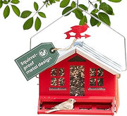 Perky-Pet Squirrel-Be-Gone II Country Style Bird Feeder, 8 lb Seed Capacity | Weight-Activated, Squirrel Proof, Metal Construction, Rust Resistant, Locking Lid, Removable Roof, Adjustable Settings, 338