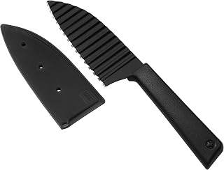 Kuhn Rikon 26701 Rikon Colori+ Krinkle Cut Garnish Knife, Black, 1