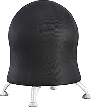 Safco Zenergy Inflatable Chair, Active Seating, Anti-Burst, Ball Chair for Home Office and Classroom, Black Mesh