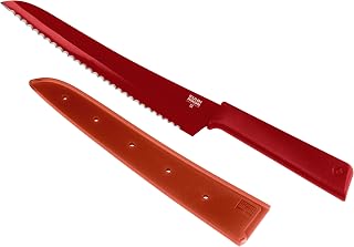 Kuhn Rikon Color Plus Bread Knife, Red