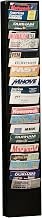 Durham 400-08 Black Cold Rolled Steel 20 Contour Pocket Vertical Literature Rack, 9-3/4" Width x 58" Height x 4-1/8" Depth
