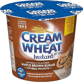 Cream of Wheat Instant Hot Cereal To-Go Cups, Maple Brown Sugar Walnut, 2.29 Ounce (Pack of 6)