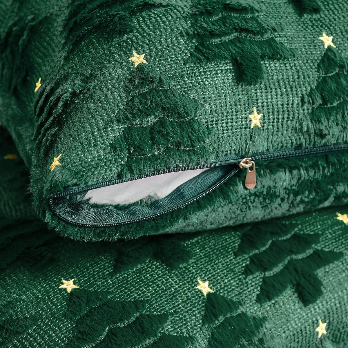 Softalker Christmas Pillow Covers, 18x18 Inches, Green Tree Set of 2