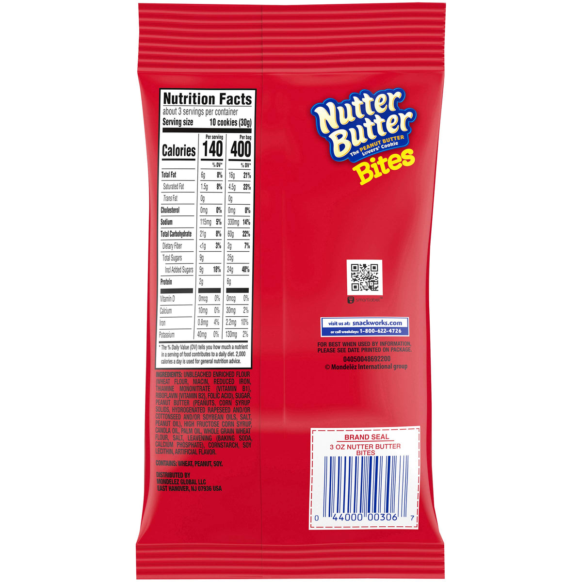 Bites Peanut Butter Sandwich Cookies Big Bag by Nutter Butter – 3 Ounce (Pack of 1), Model 44000003067